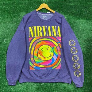 Nirvana Nevermind Oversized Grunge Crewneck Sweater Size S/M